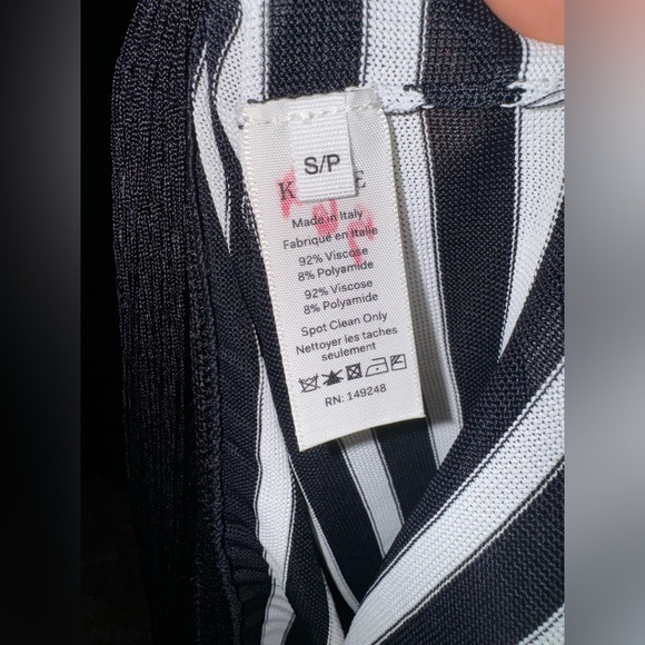 Khaite Torino Ivory & Black Striped Fringe Dress S - Picture 5 of 5